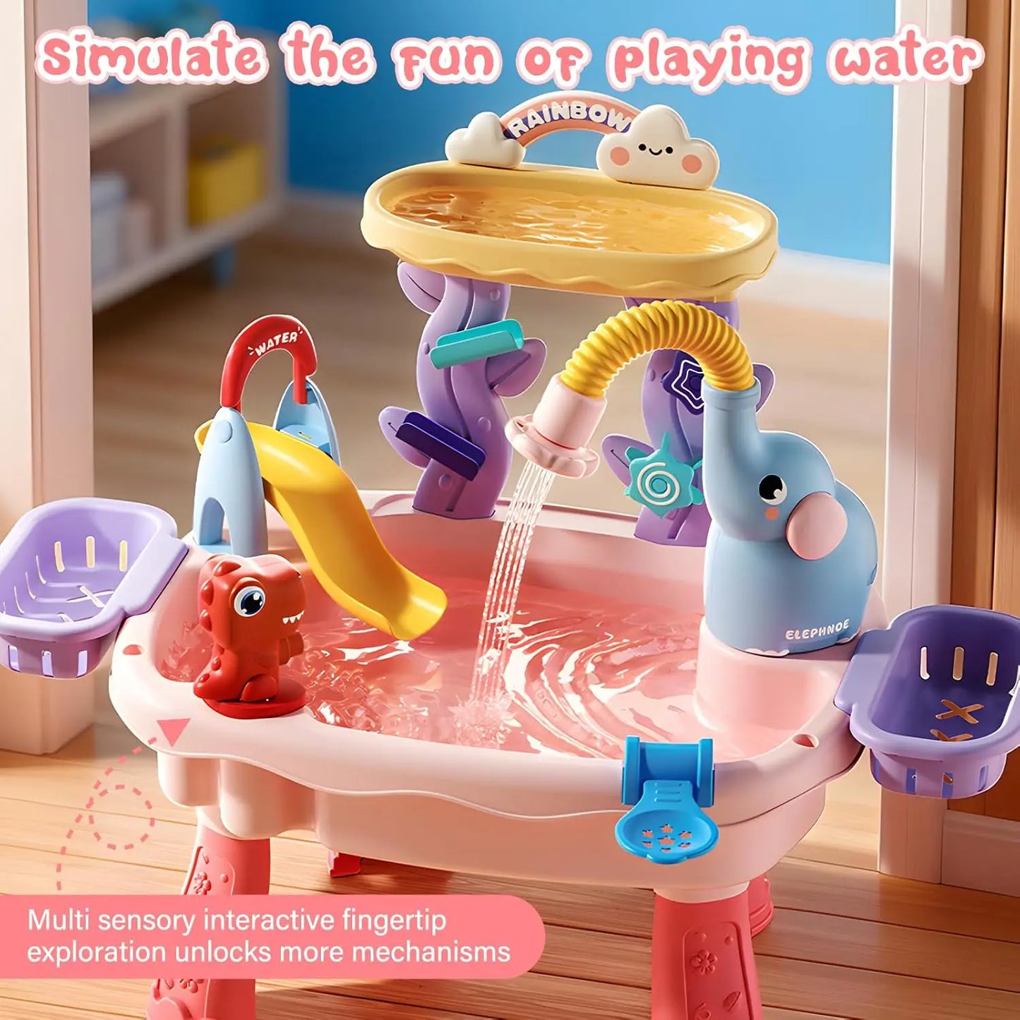 Present Play™ Water Table with REAL Water Pump (4-IN-1 PLAY STATION)