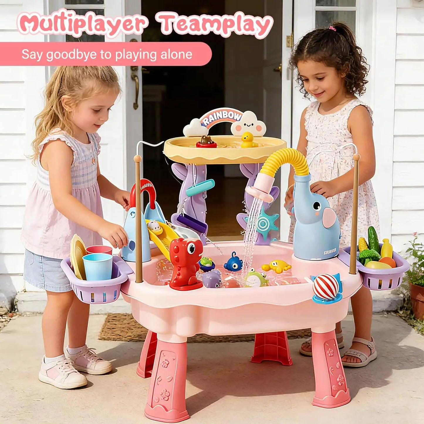 Present Play™ Water Table with REAL Water Pump (4-IN-1 PLAY STATION)